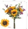 Artificial Sunflower Bouquet – Yellow Silk Fall Flowers for Wedding, Farmhouse Decor, Floral Arrangements & Cemetery Decorations